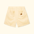 Double Pleated Shorts Cream