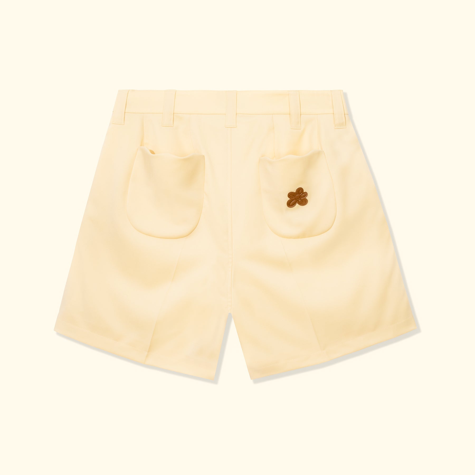 Double Pleated Shorts Cream