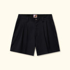 Double Pleated Shorts Black