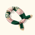 Wavy Stripe Silk Scarf Pink