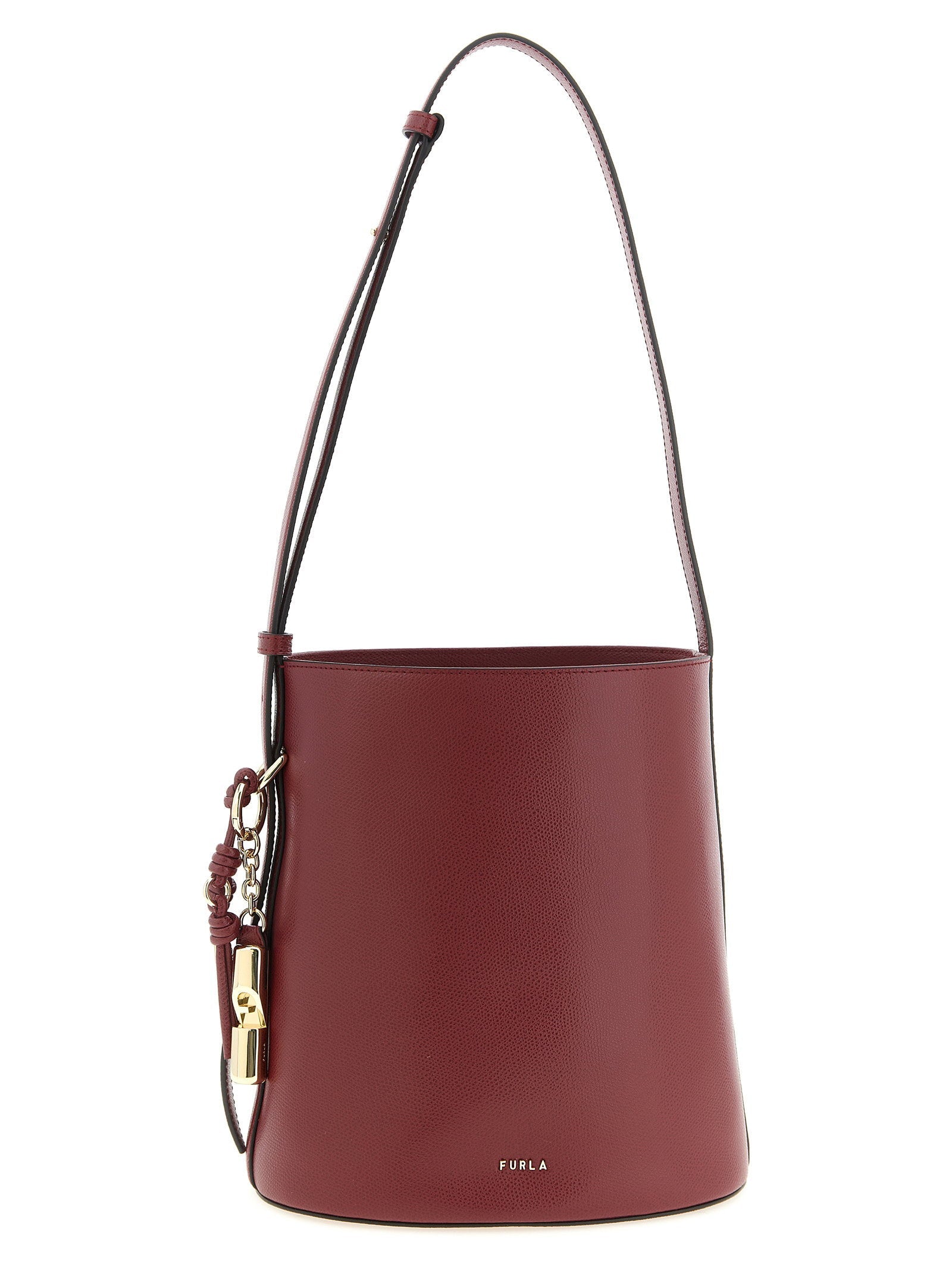 Furla Roxie Bucket Bag — Burgundy