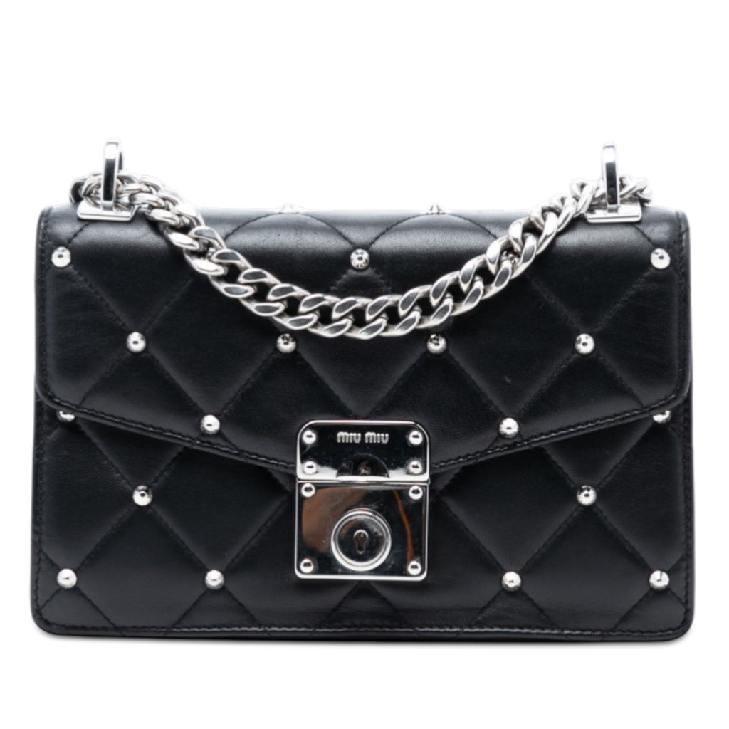 Studded Matelasse Nappa Flap Crossbody