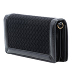 Karung Trimmed Knit Intrecciato Knot Clutch On Chain