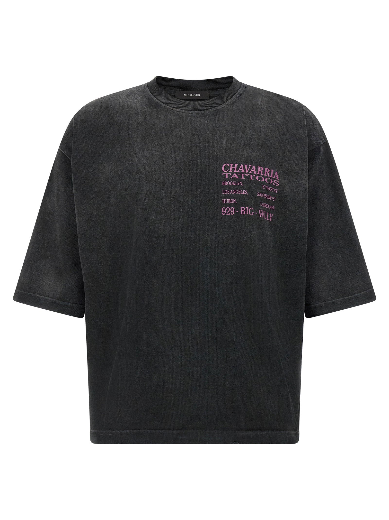 Willy Chavarria Willy Tattoo Print T-Shirt — Black