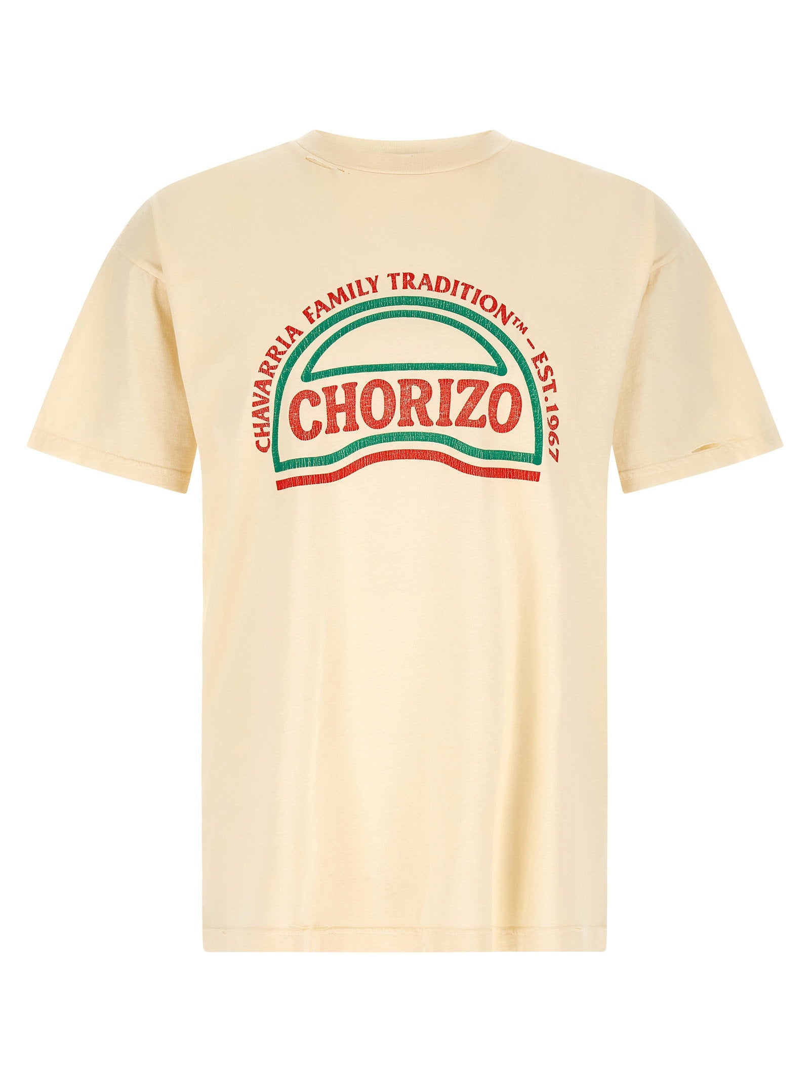 Willy Chavarria Logo-Embroidered T-Shirt — Cream