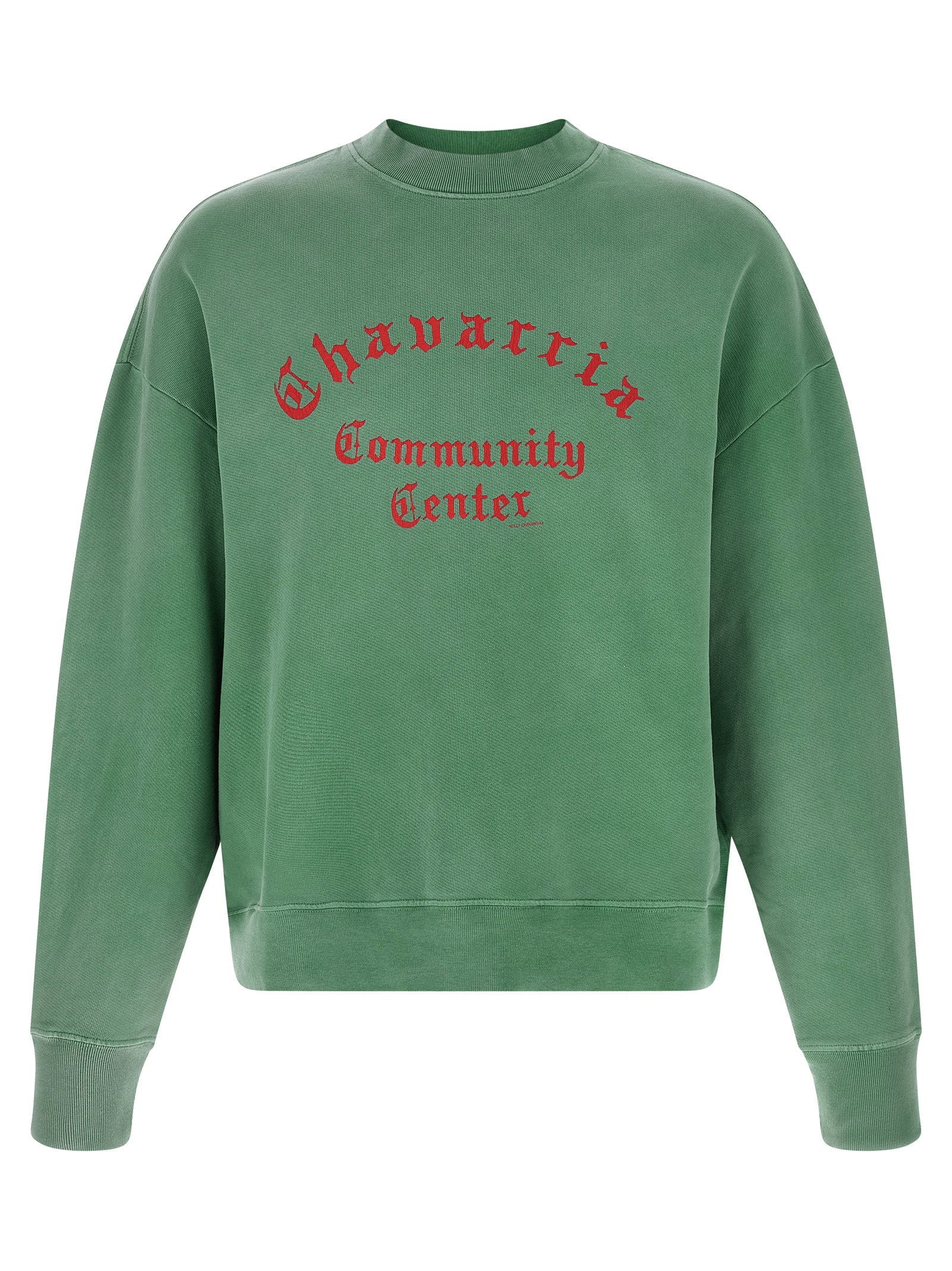 Willy Chavarria Logo-Embroidered Sweatshirt — Green