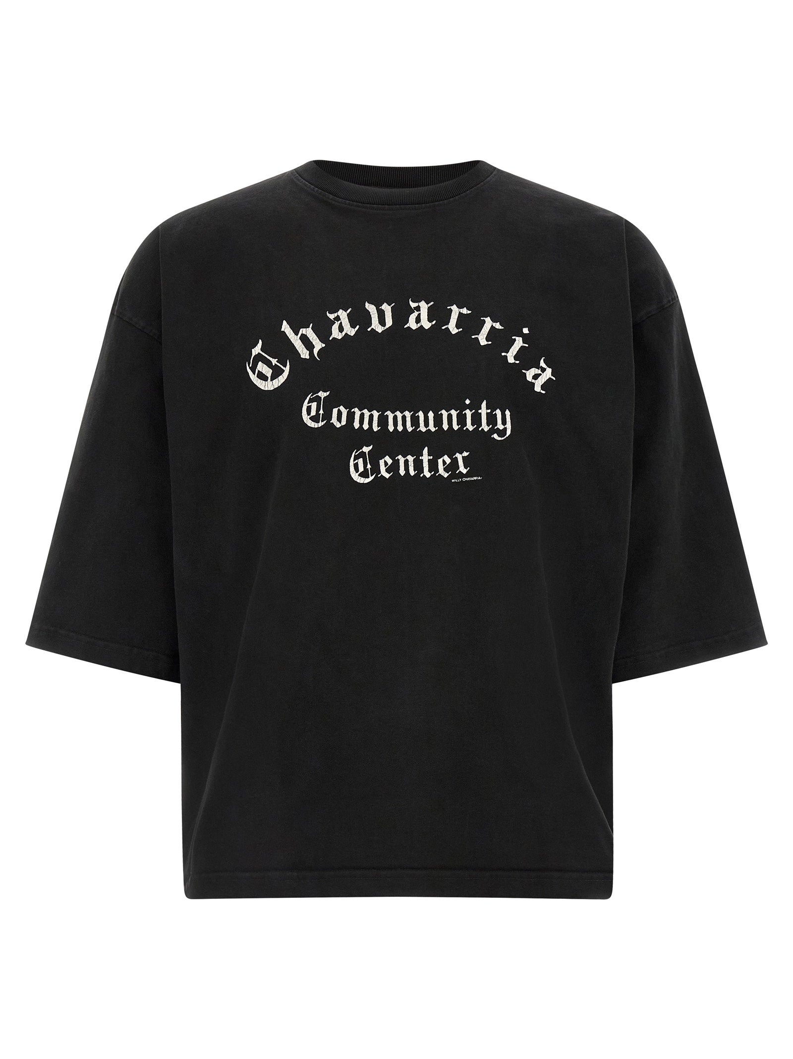 Willy Chavarria Logo-Embroidered T-Shirt — Black