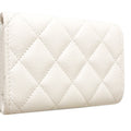 CC Quilted Caviar Flap Card Holder Wallet