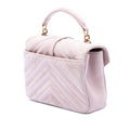 Medium Calfskin and Suede Chevron Monogram College Satchel