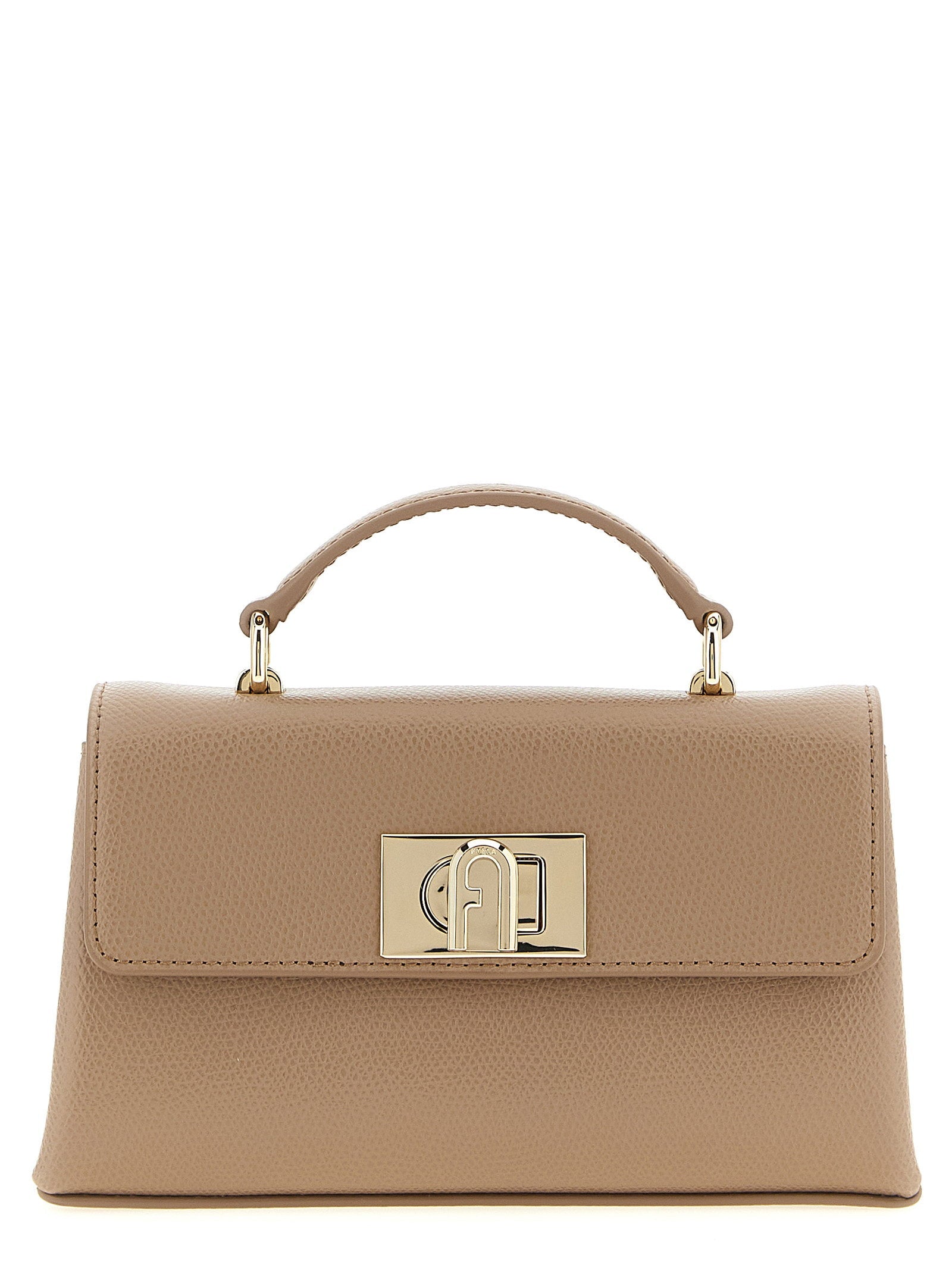 Furla Top Handle Bag — Beige
