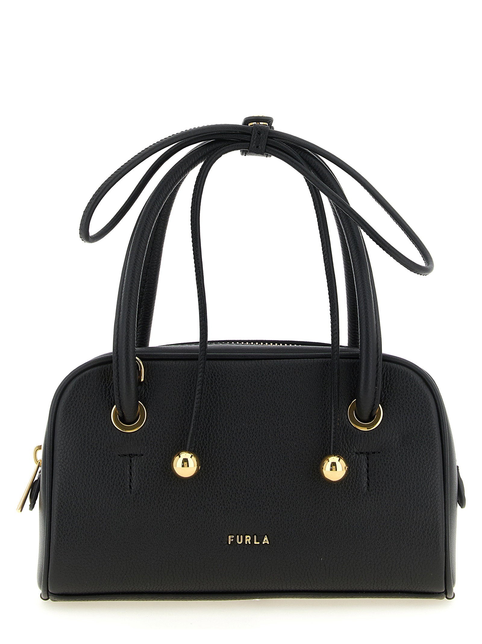 Furla Poppy S Top Handle Bag — Black