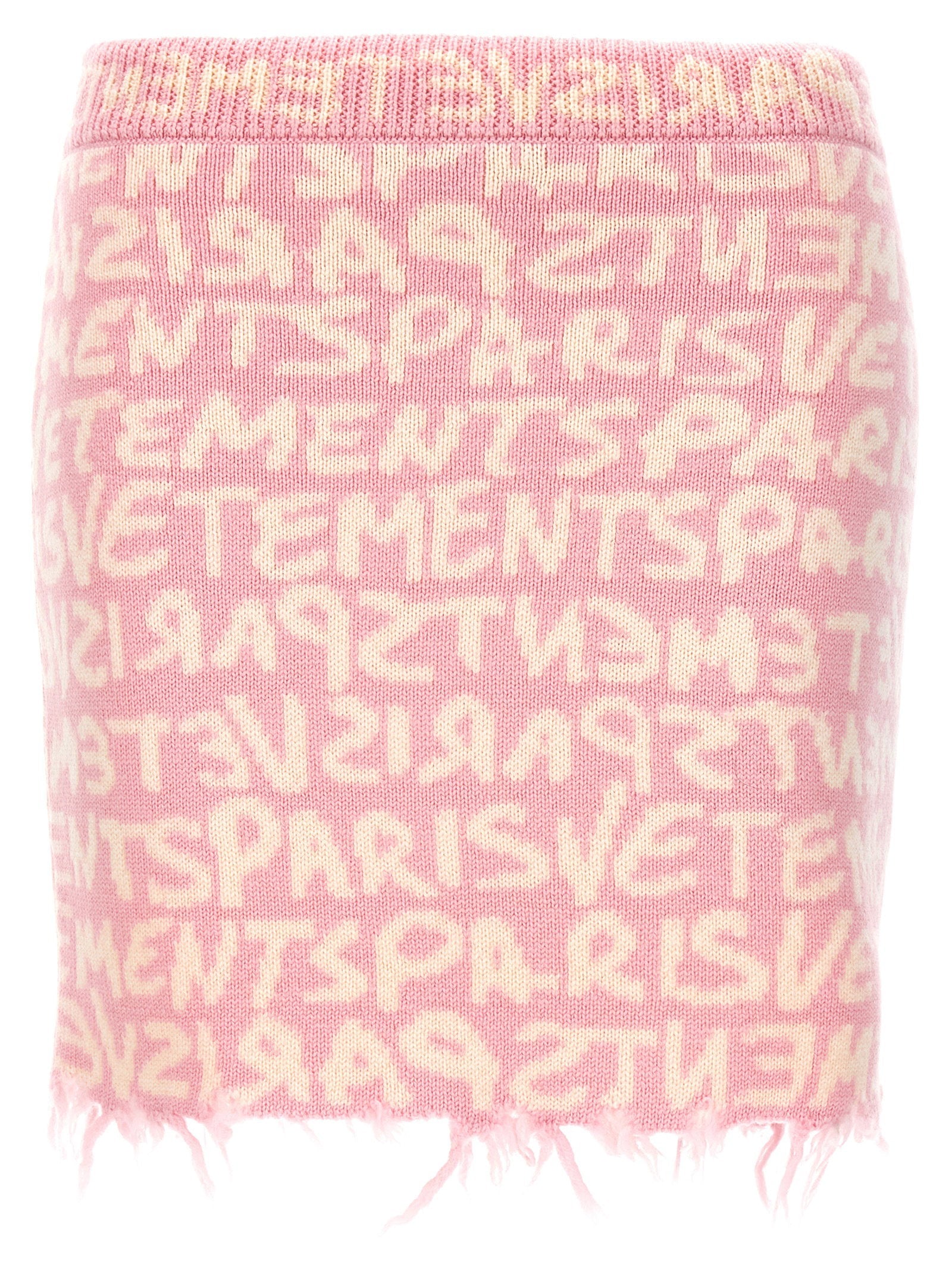 Vetements Graffiti Monogram Jacquard Skirt — Pink