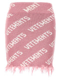 Vetements Lurex Monogram Jacquard Skirt — Pink