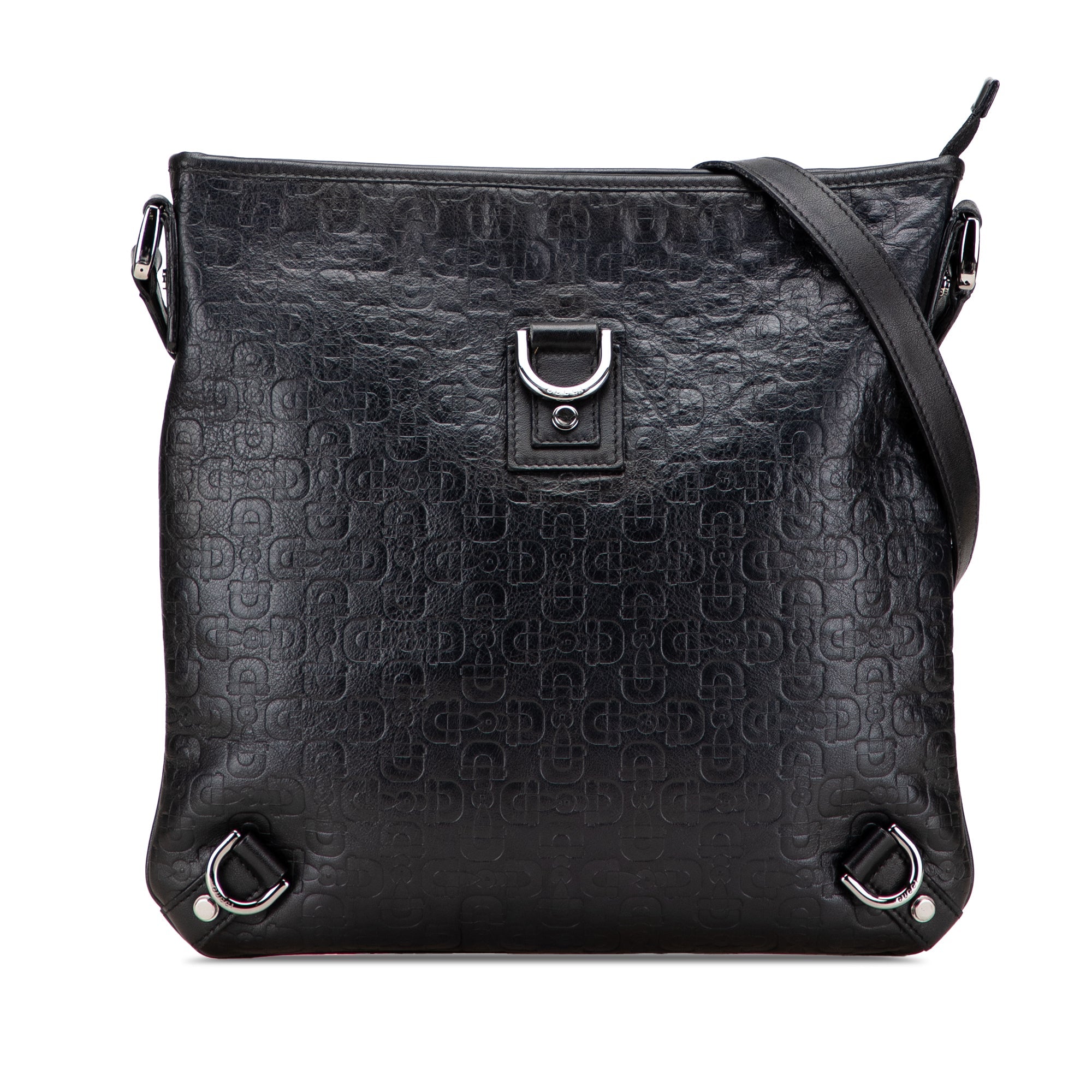 Horsebit Embossed Calfskin Abbey D Ring Crossbody