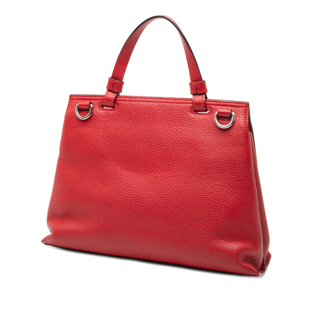 Small Calfskin Bamboo Daily Satchel