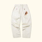 Darryl Wide Pleated Trousers Cream