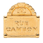 CC Gold Plated Rue Cambon Dome Brooch