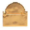 CC Gold Plated Rue Cambon Dome Brooch