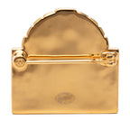 CC Gold Plated Rue Cambon Dome Brooch