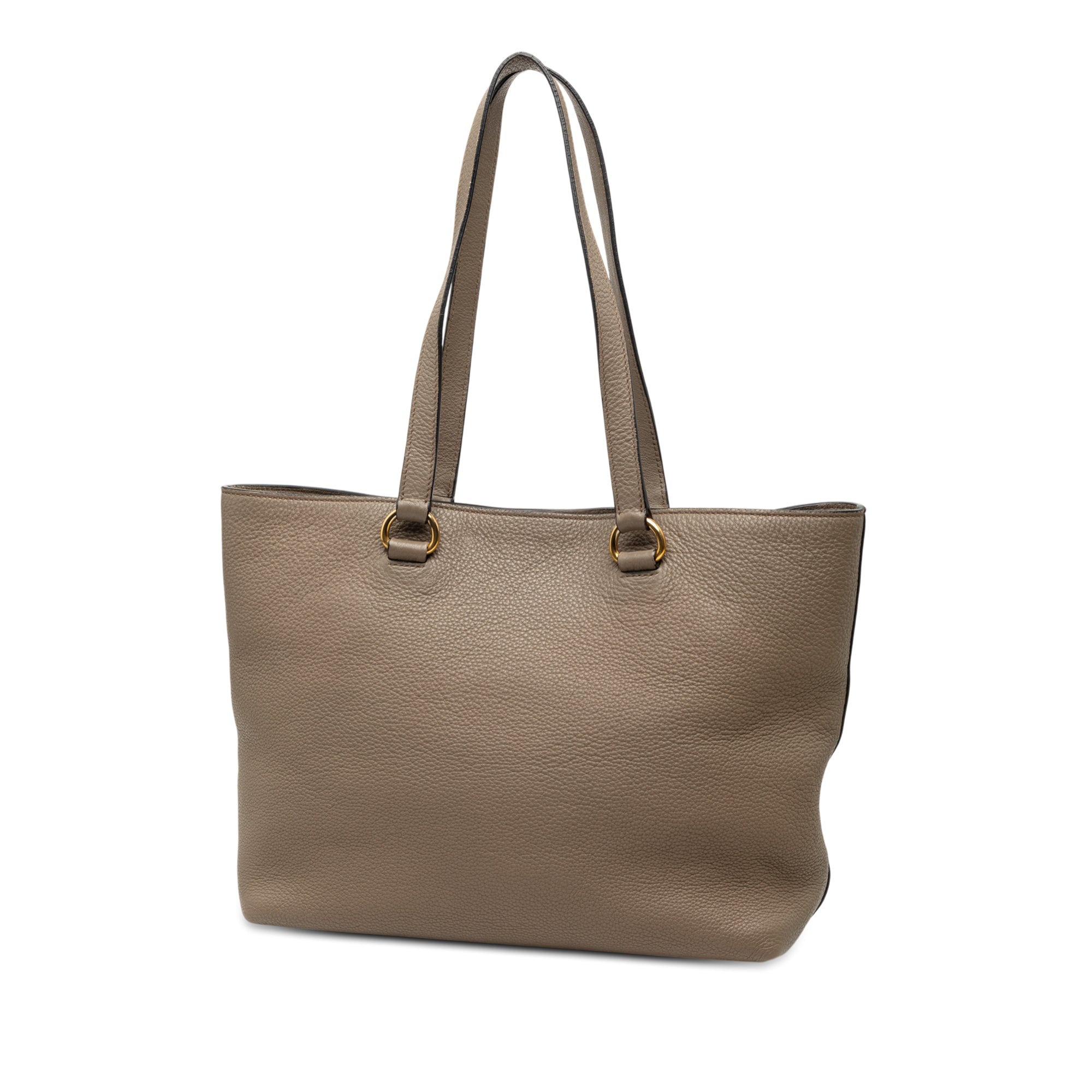 Vitello Daino Canapa Logo Tote