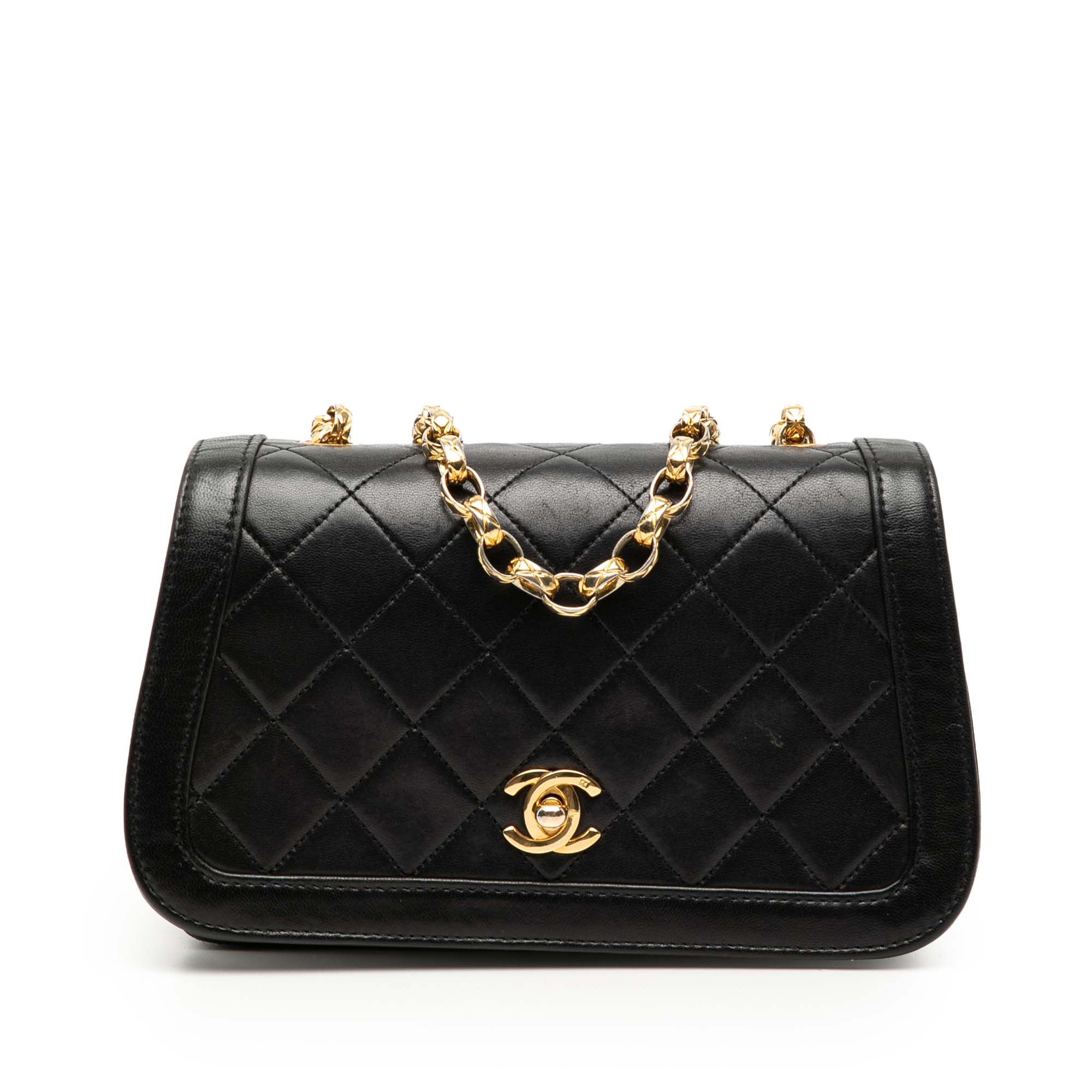 CC Quilted Lambskin Bijoux Chain Curved Full Flap