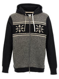 Junya Watanabe Wool Jacquard Insert Hoodie — Black