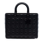 Large Ultra Matte Calfskin Cannage Lady Dior