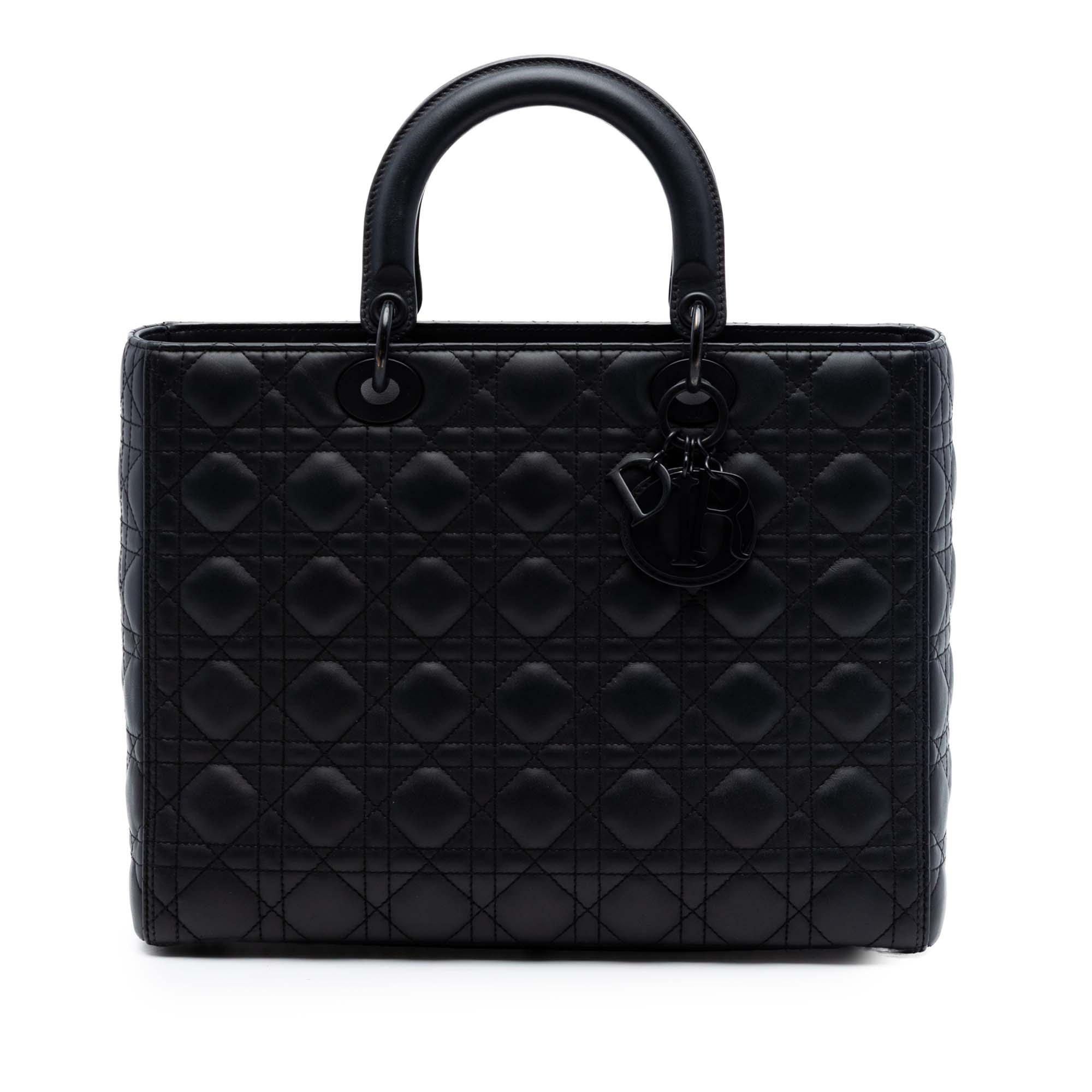Large Ultra Matte Calfskin Cannage Lady Dior