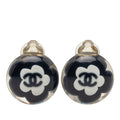 CC Resin Flower Clip On Earrings