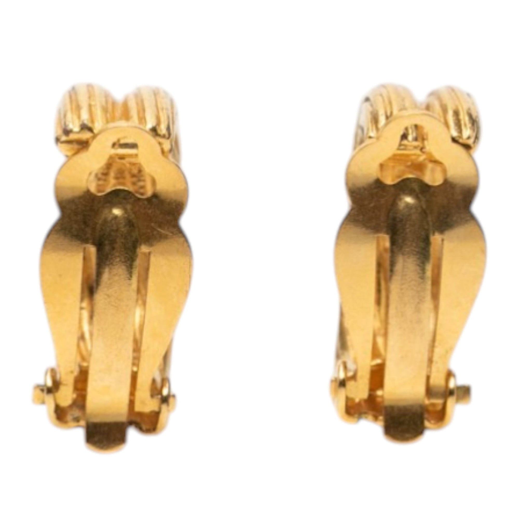 CC Gold Plated Clip On Earrings