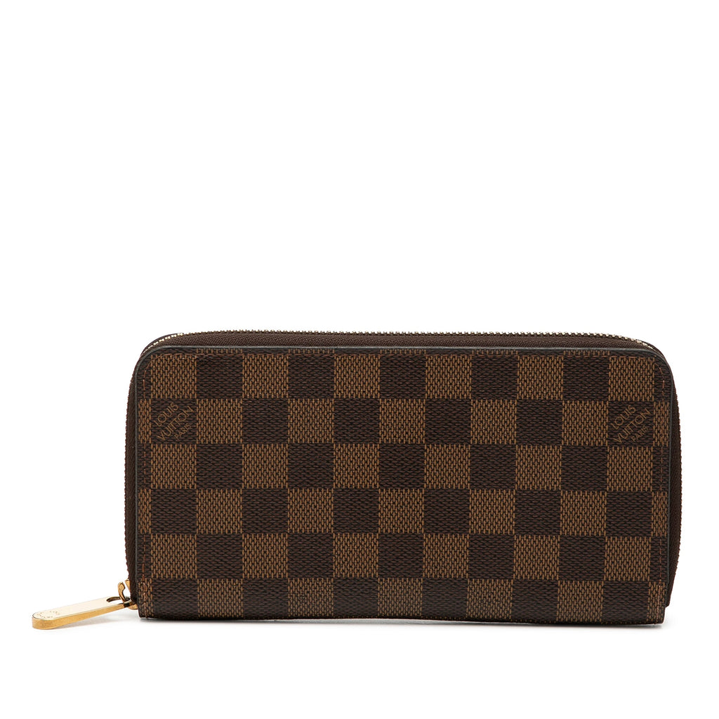 Damier Ebene Zippy Long Wallet