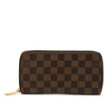 Damier Ebene Zippy Long Wallet