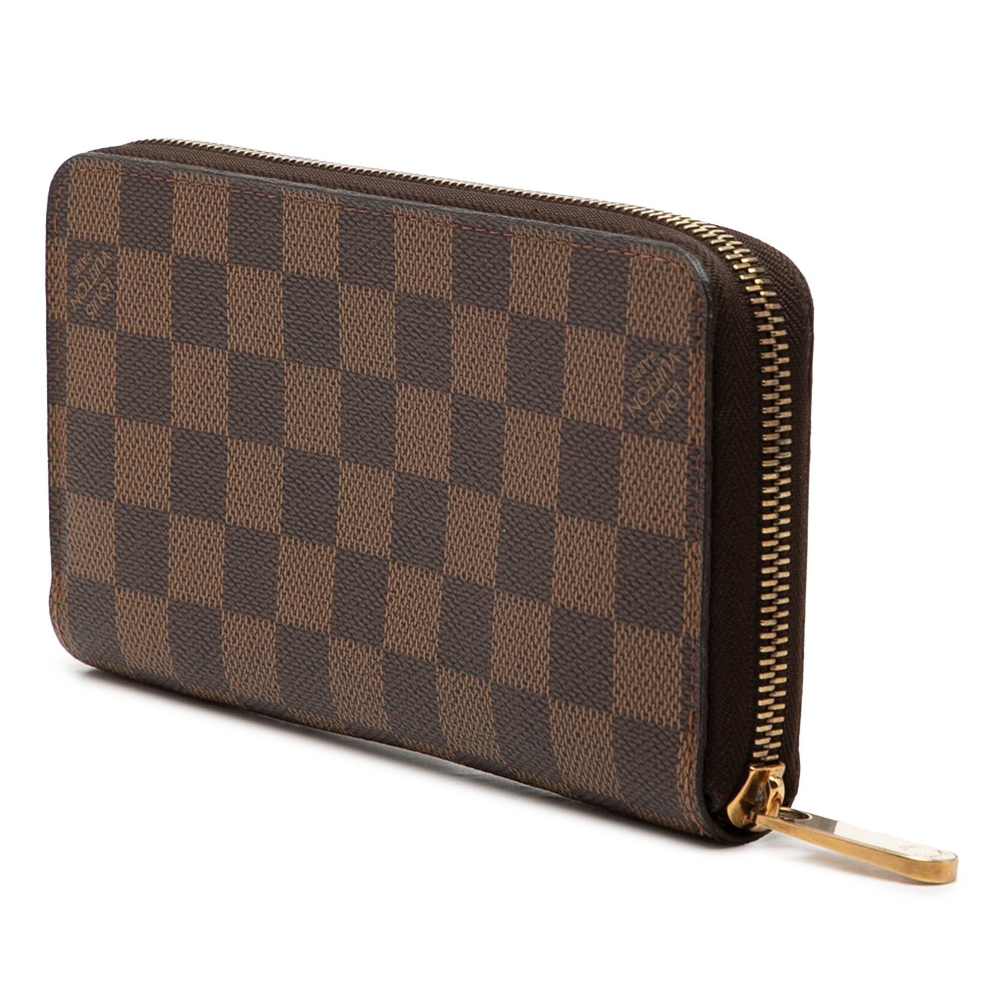 Damier Ebene Zippy Long Wallet