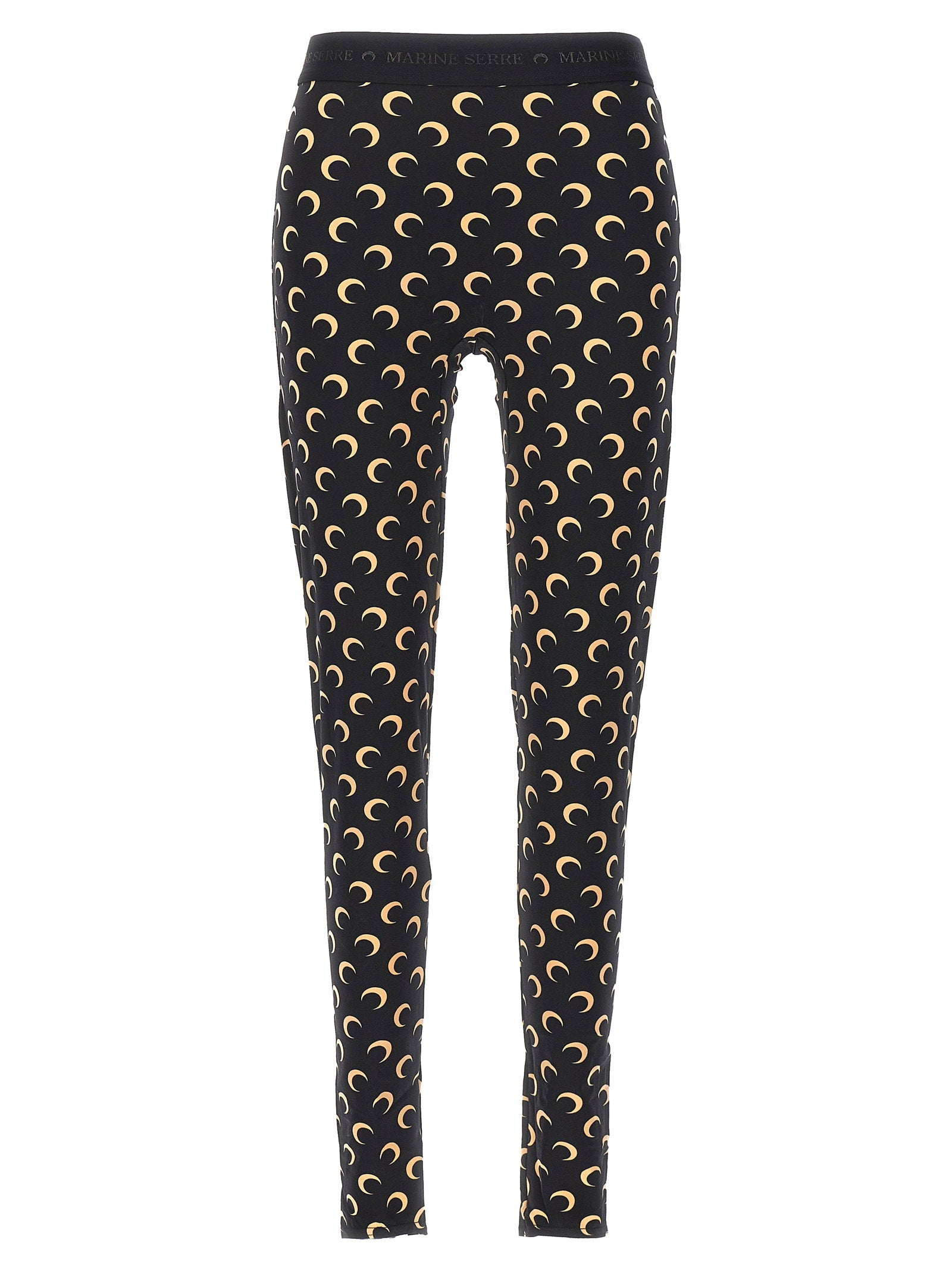 Marine Serre Moon-Printed Leggings — Black