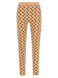 Marine Serre Moon-Printed Leggings — Beige