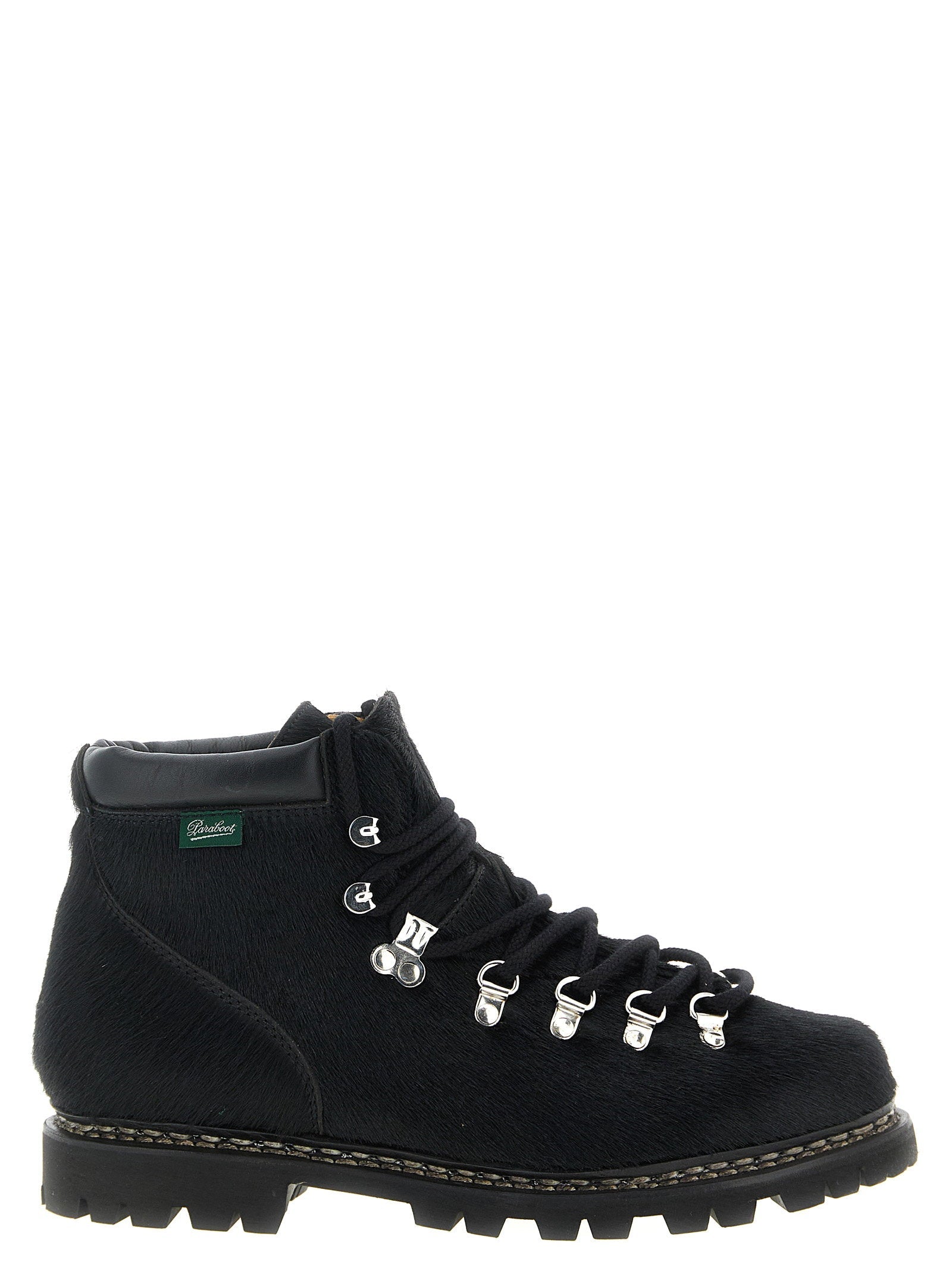 Junya Watanabe Pony Hair Lace-Up Boot — Black