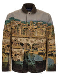 Junya Watanabe Architectural Jacquard Overshirt — Beige