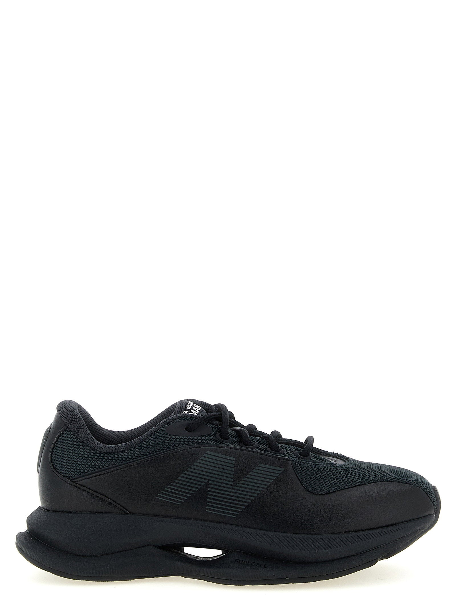 Junya Watanabe Leather and Mesh Sneaker — Black