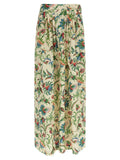 Etro Floral-Print Cotton Poplin Skirt — Cream