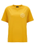 Etro Logo-Embroidered Cotton T-Shirt — Yellow