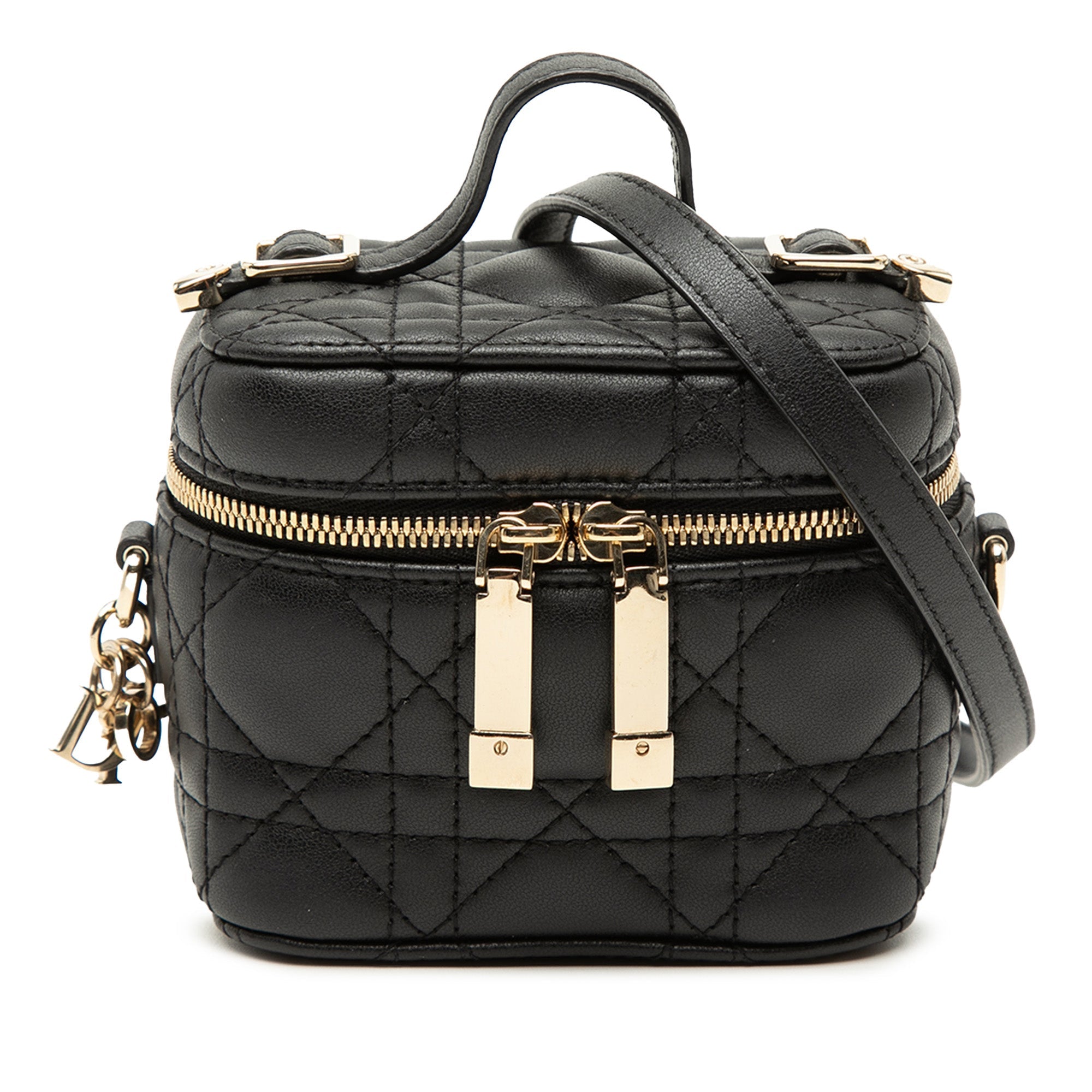 Micro Lambskin Cannage Lady Dior Vanity Case