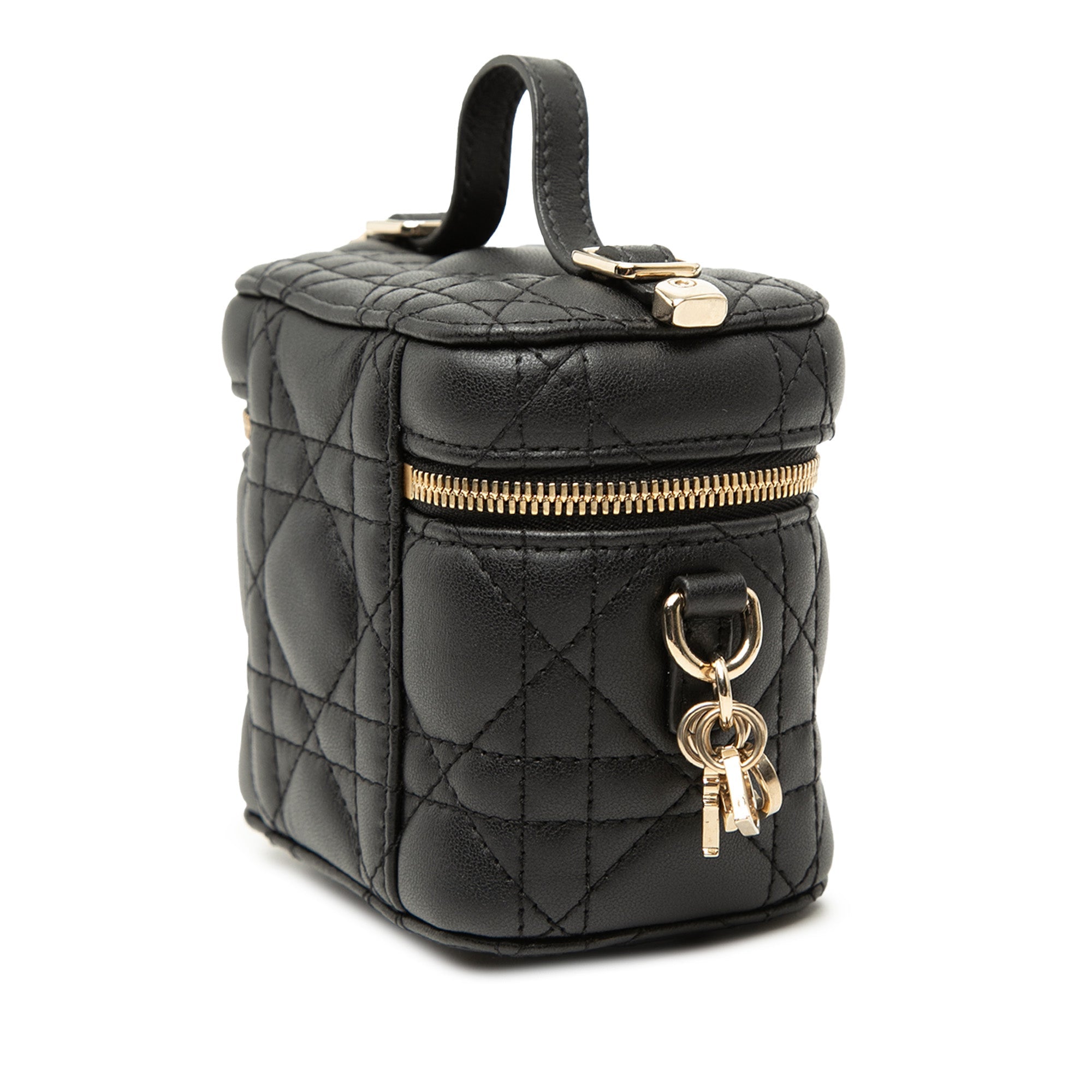 Micro Lambskin Cannage Lady Dior Vanity Case