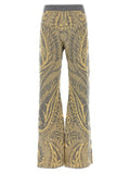 Etro Paisley Jacquard Trousers — Gold
