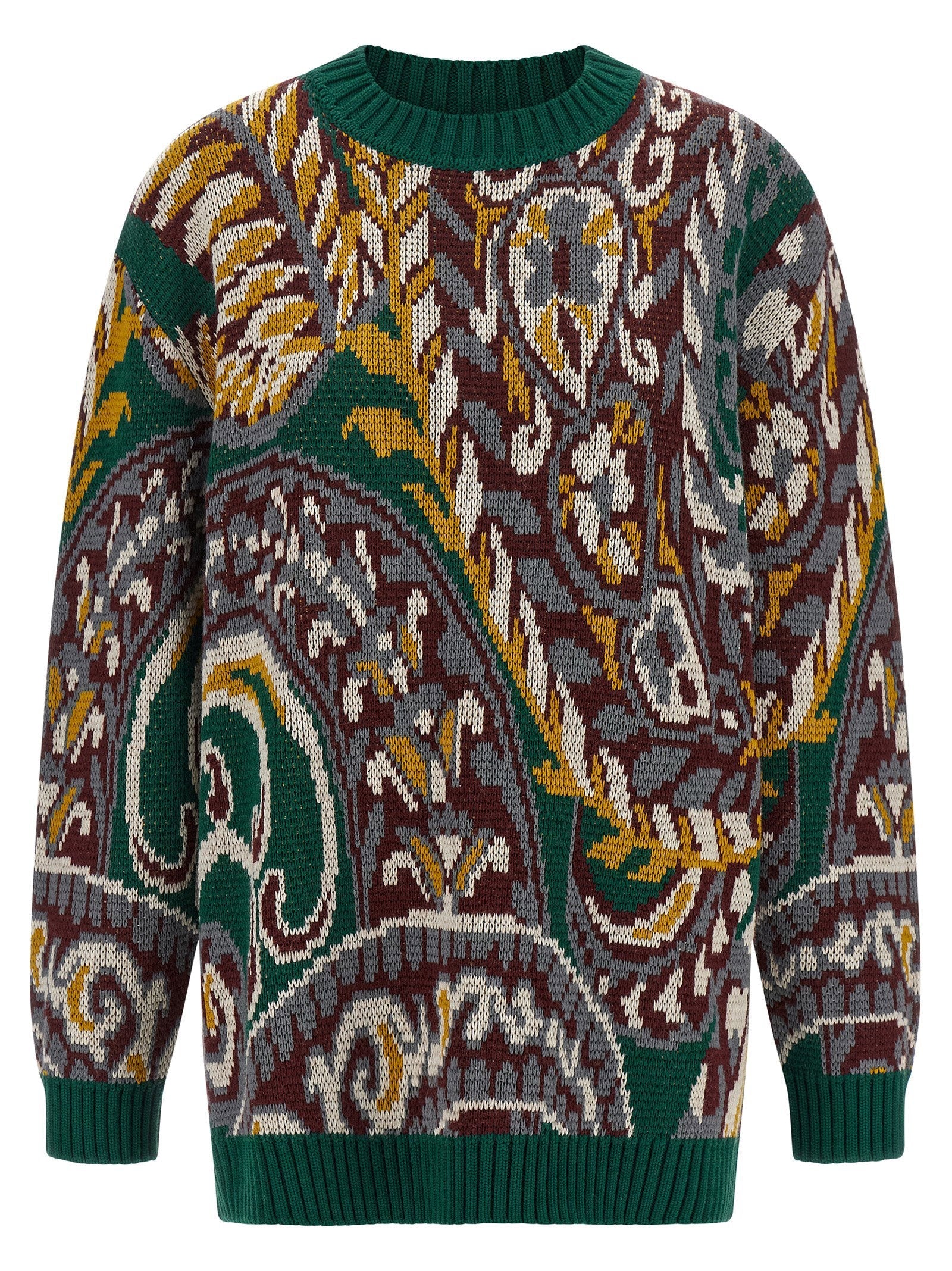 Etro Wool Jacquard Sweater — Green