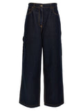 Etro Sparkling Cotton Denim Jeans — Navy