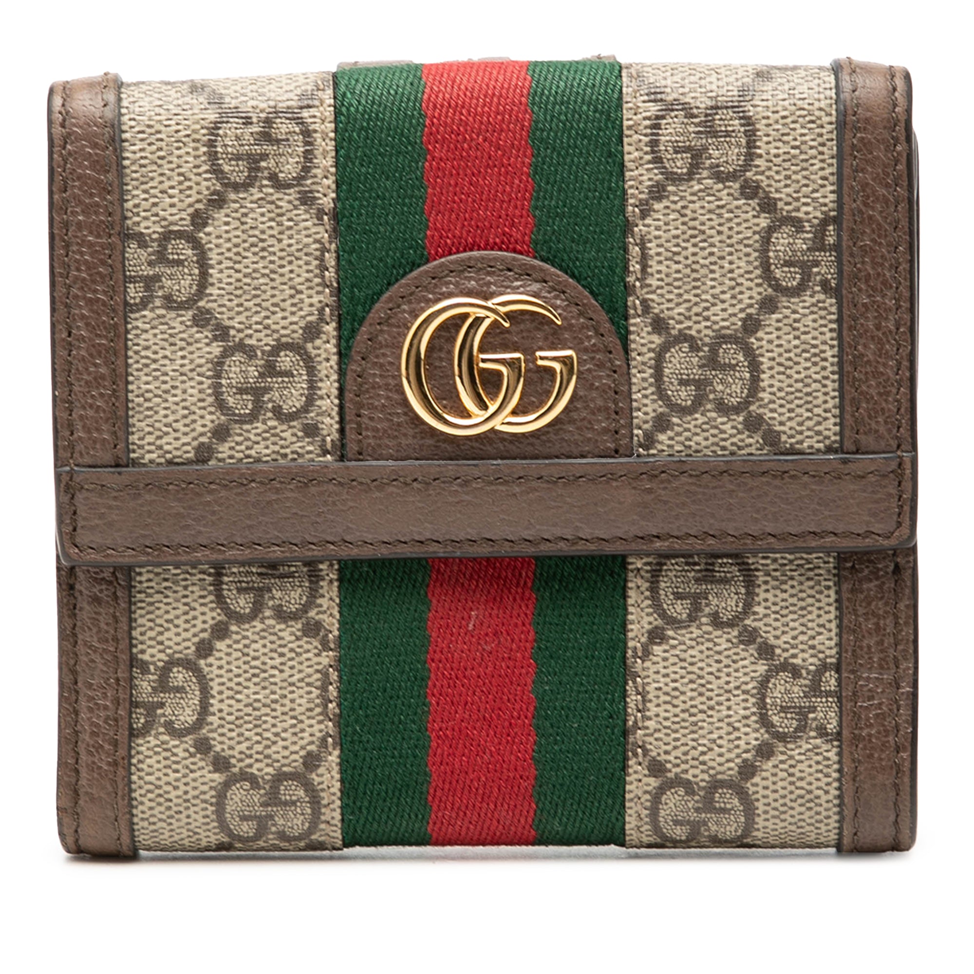 GG Supreme Web Ophidia French Flap Wallet