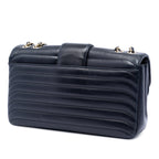 CC Horizontal Quilted Lambskin Double Flap