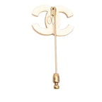 CC Gold Plated Faux Pearl Pin Brooch
