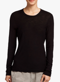 James Perse Long-Sleeve Crew Neck T-Shirt — Black