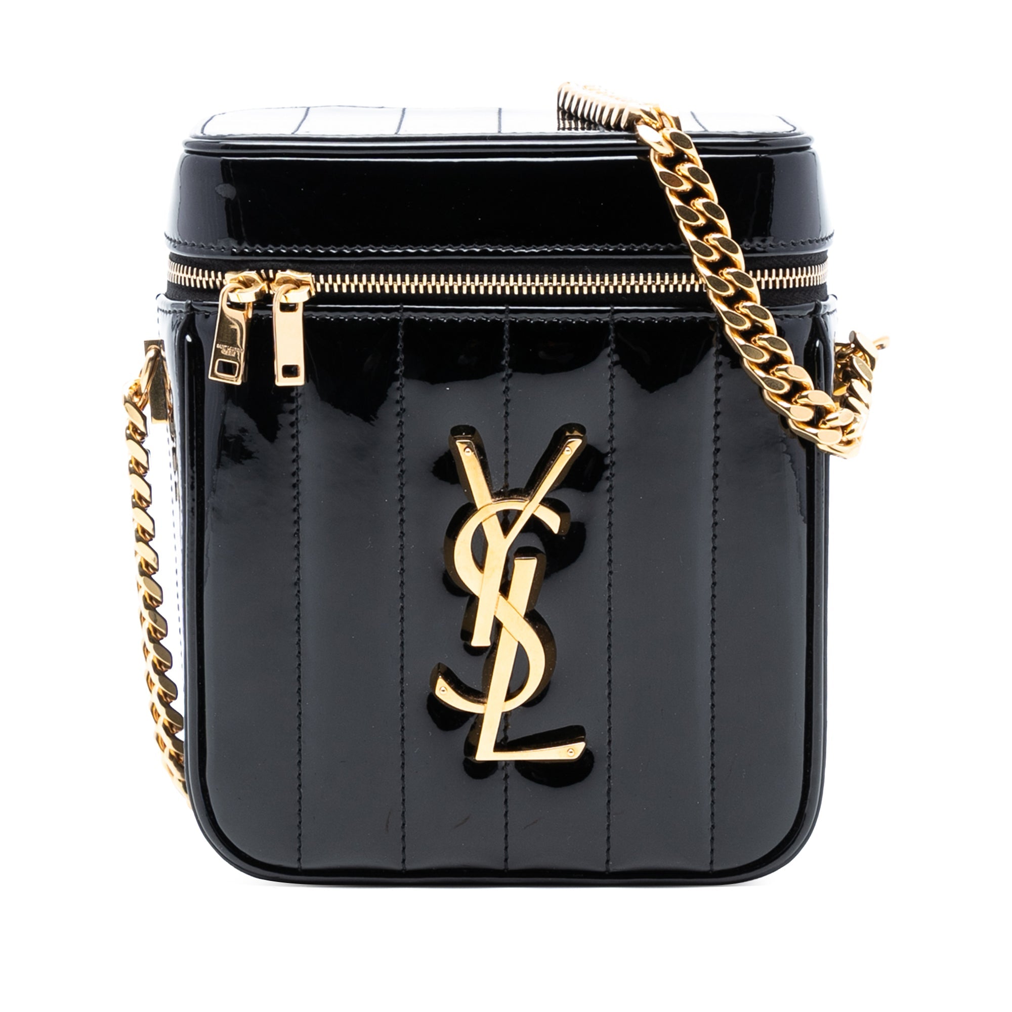 Matelasse Patent Monogram Vicky Vanity Bag